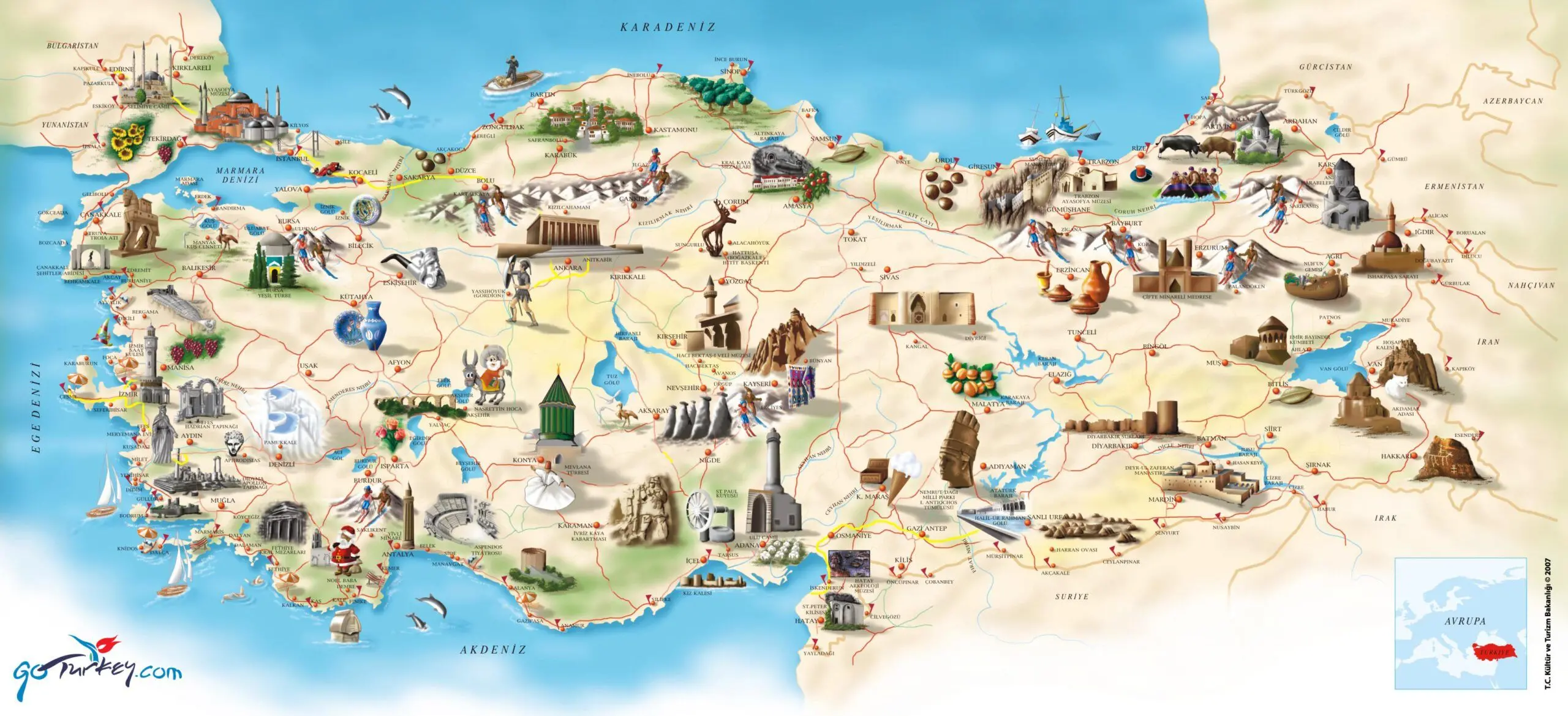 Turkey Tours Map