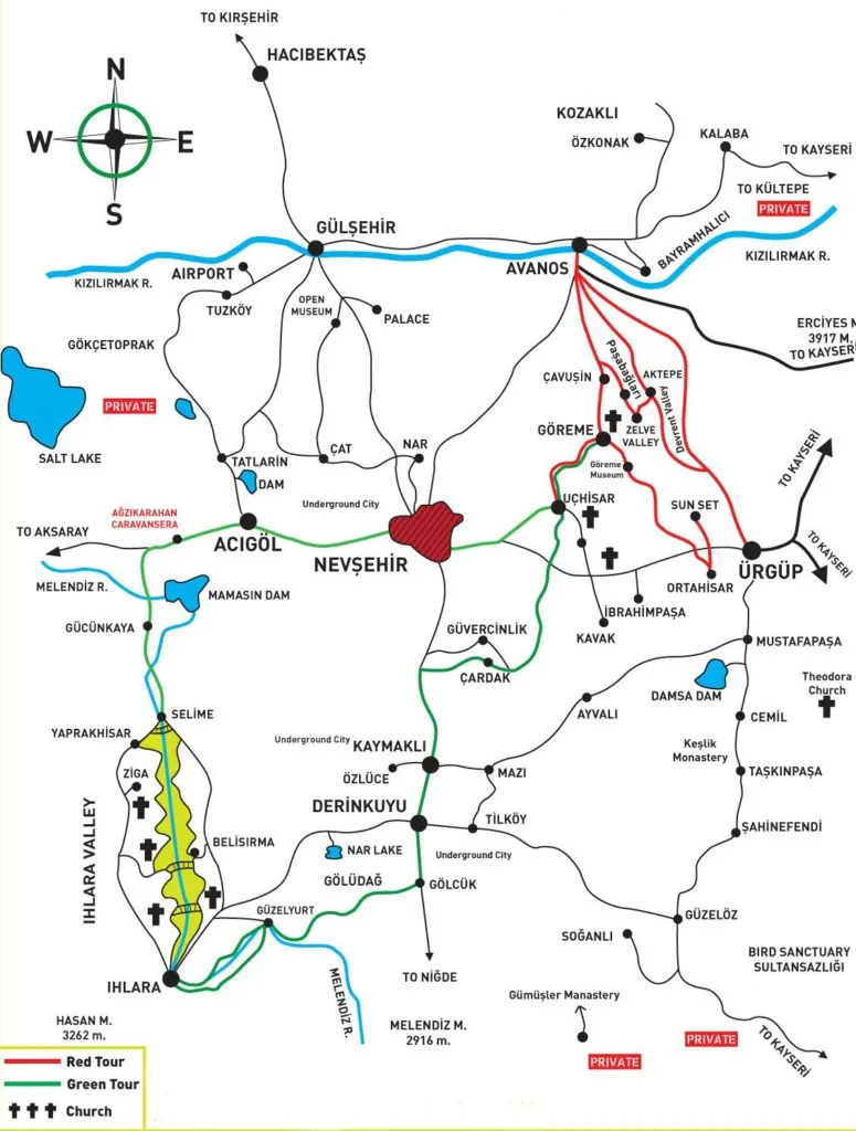 Map Of Cappadocia